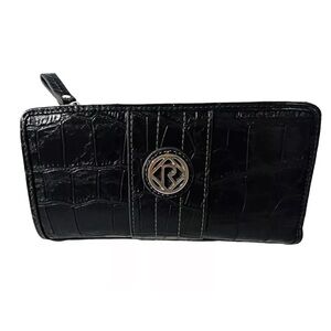 Relic By Fossil Bifold Black Embossed Vegan Leather Women’s Wallet